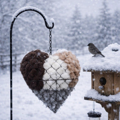 🐦Handmade Outdoor Yard Art Bird Nesting Heart