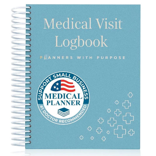 🔥Last Day SALE 50% OFF - 🩺❤️Doctor-Approved Medical Visit Logbook: Your Essential Medical Planner (📘Vegan Leather)